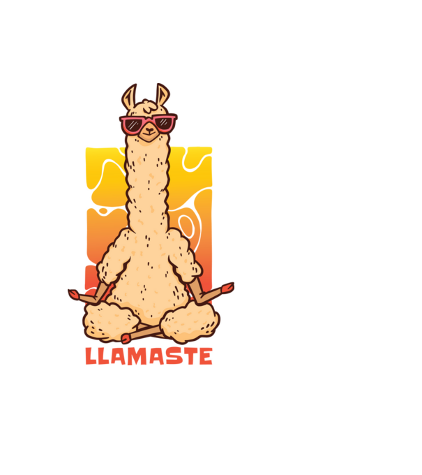 Llamaste minta fekete pólón