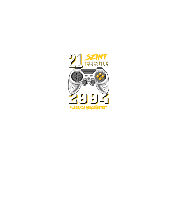 GAMER szint teljesítve 21. 2004 minta fekete pólón