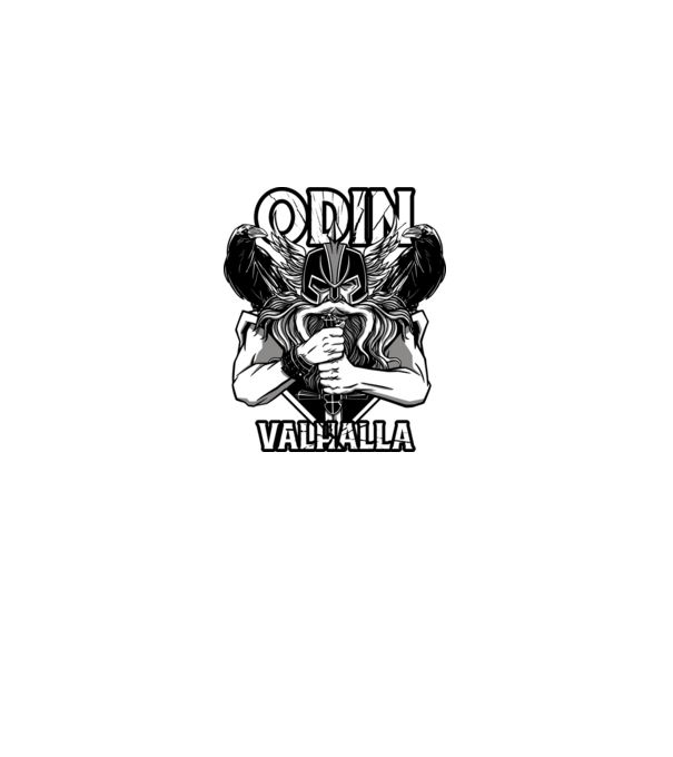 Odin Valhalla minta fehér pólón