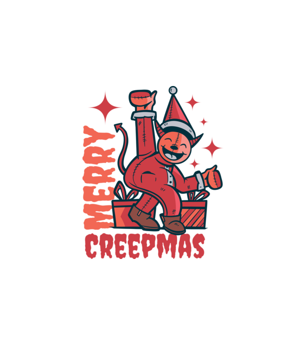Merry Creepmas minta fehér pólón