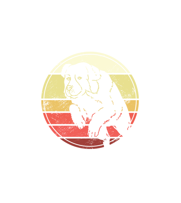 Retro Landseer Kutya minta fehér pólón