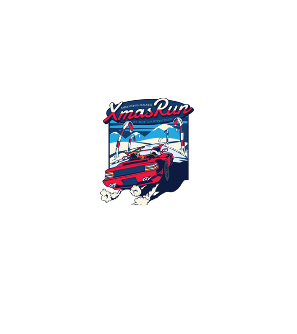 Xmas Outrun Retro Játék Karácsony minta zöld pólón