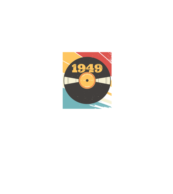 Born in 1949 Limited Edition Vynil Bakelit Retro minta farmerkék pólón