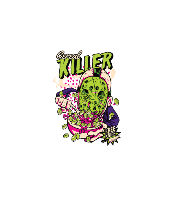 Cereal Killer minta fehér pólón