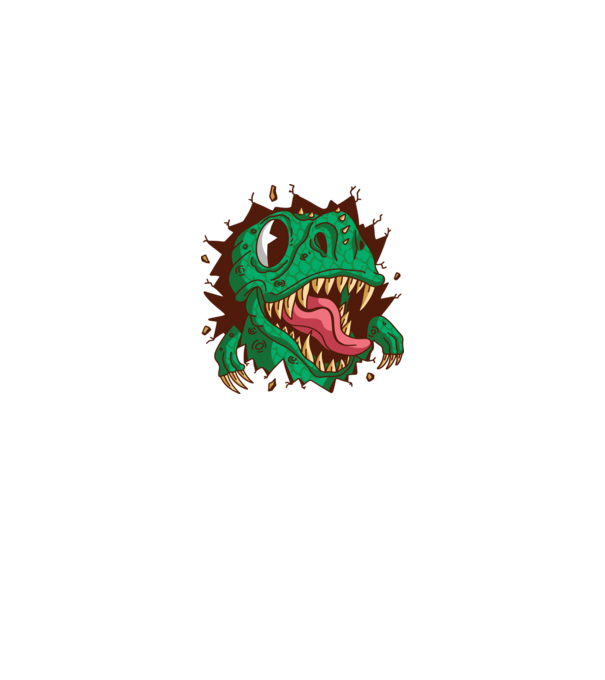 Elbukkanó trex minta királykék pólón