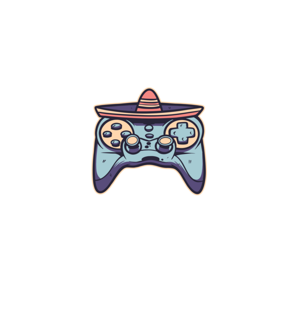 mexican joystick minta farmerkék pólón