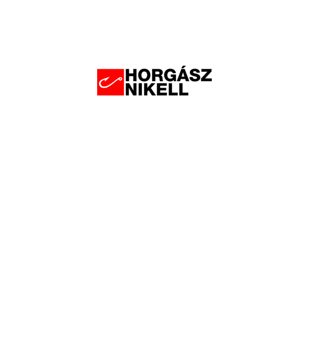 Horgásznikell logo világos pólóra minta fehér pólón