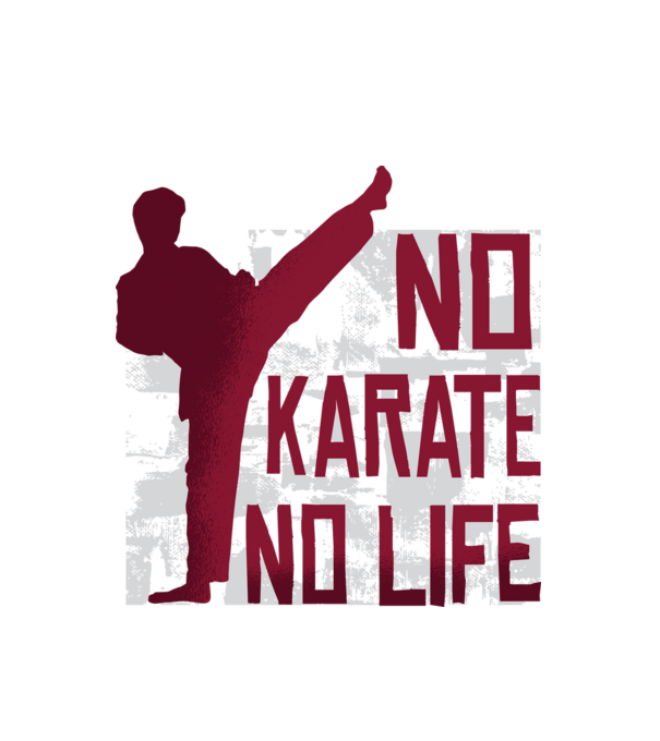 Karate minta fehér pólón