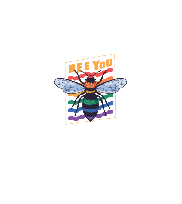 Bee You Pride minta fekete pólón