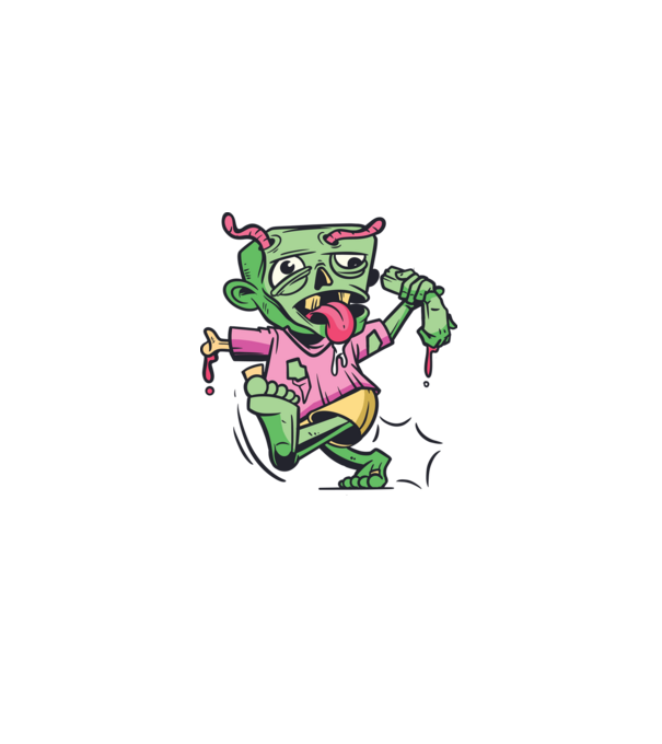 Zombi minta szürke pólón