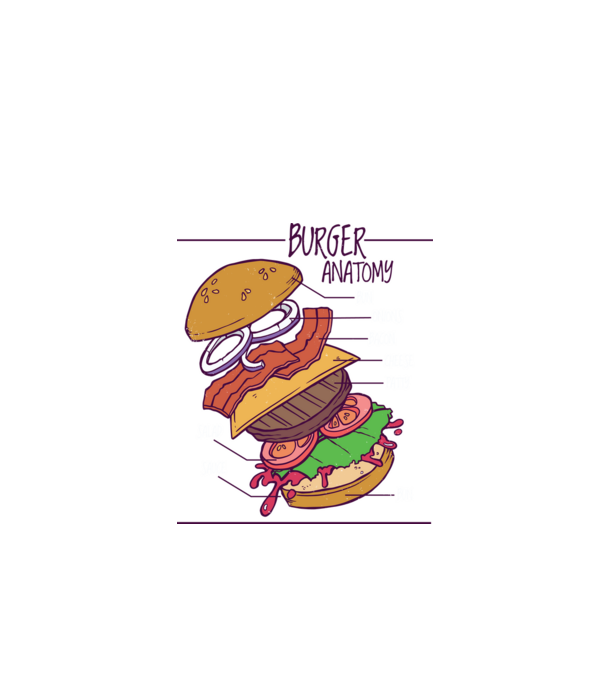 Burger Anatómia minta almazöld pólón