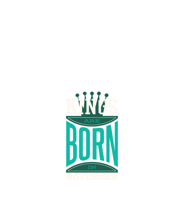 Kings are born in November minta fekete pólón
