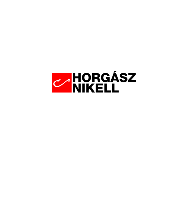 Horgásznikell logo világos pólóra minta fehér pólón