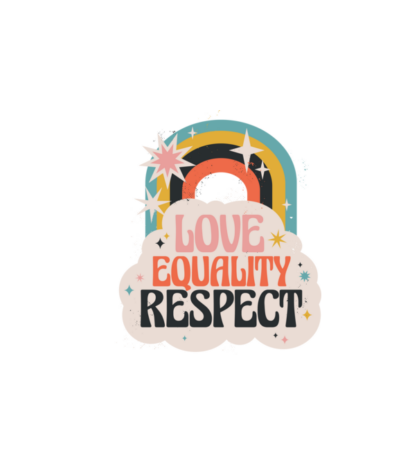 Love equality respect minta fehér pólón