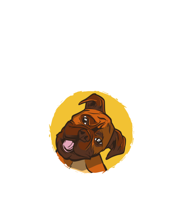Boxer minta fekete pólón
