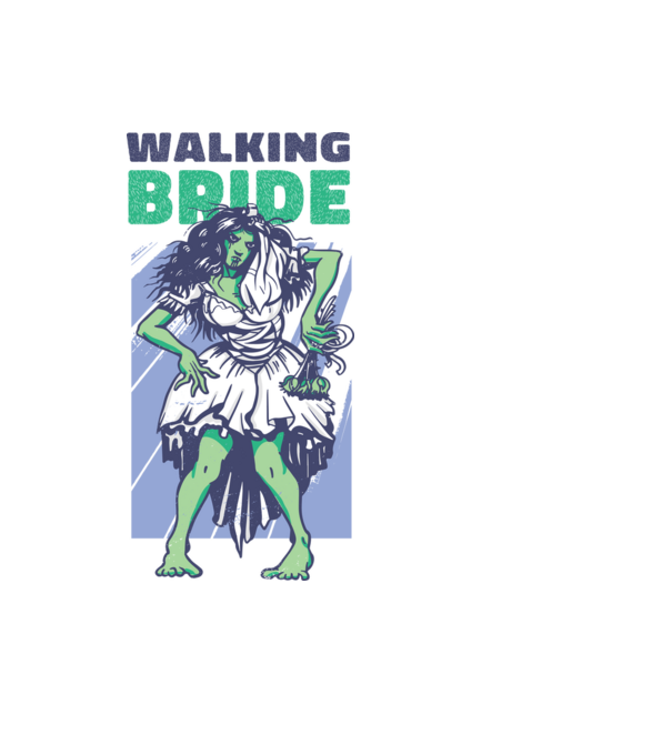 Walking bride minta fekete pólón