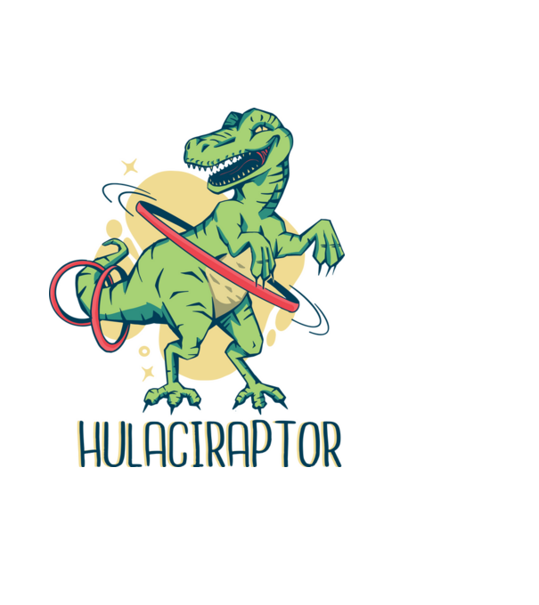 Hulaciraptor minta világoskék pólón