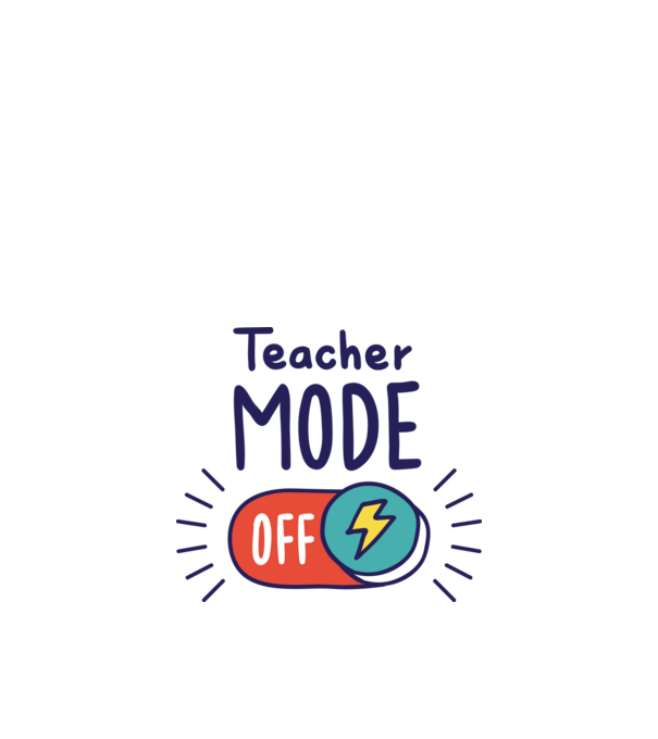 teacher mode off minta fehér pólón