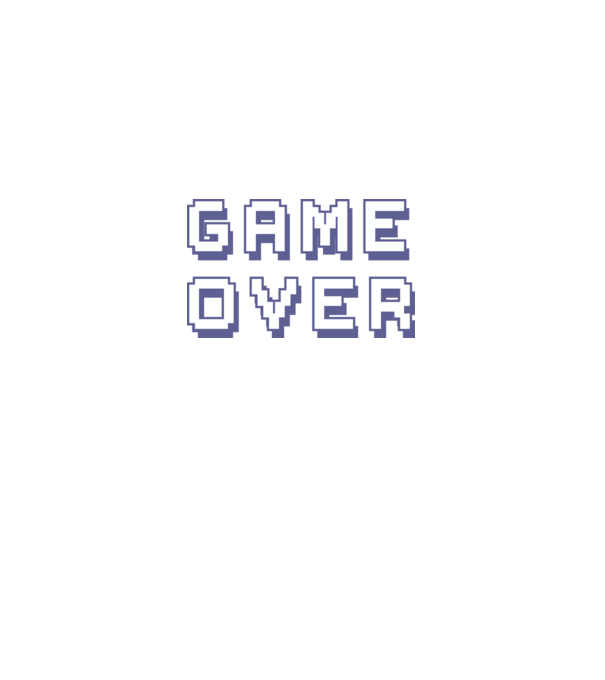 Game Over minta fehér pólón