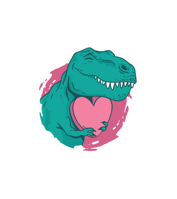 Trex szíecskével minta fehér pólón