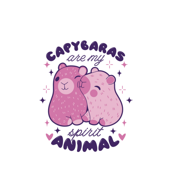 Capybaras are my spirit animal minta fehér pólón