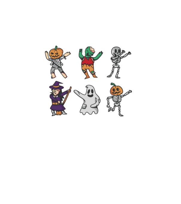 Halloweeni csapat minta szürke pólón