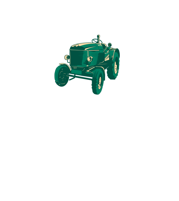 Régi Traktor minta szürke pólón