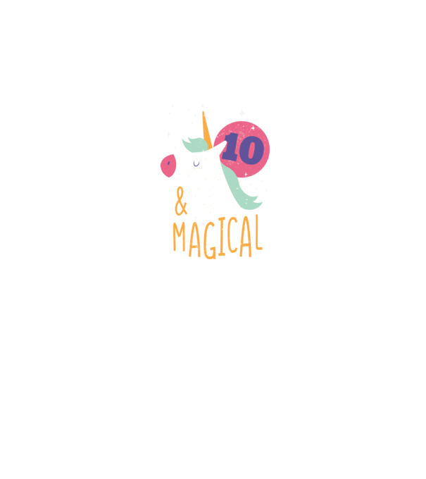 I'm 10 and Magical Unikornis minta sötétkék pólón