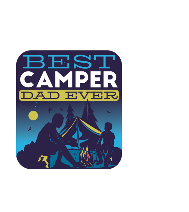 Best Camper Dad - Legjobb Kempingező Apa minta világoskék pólón