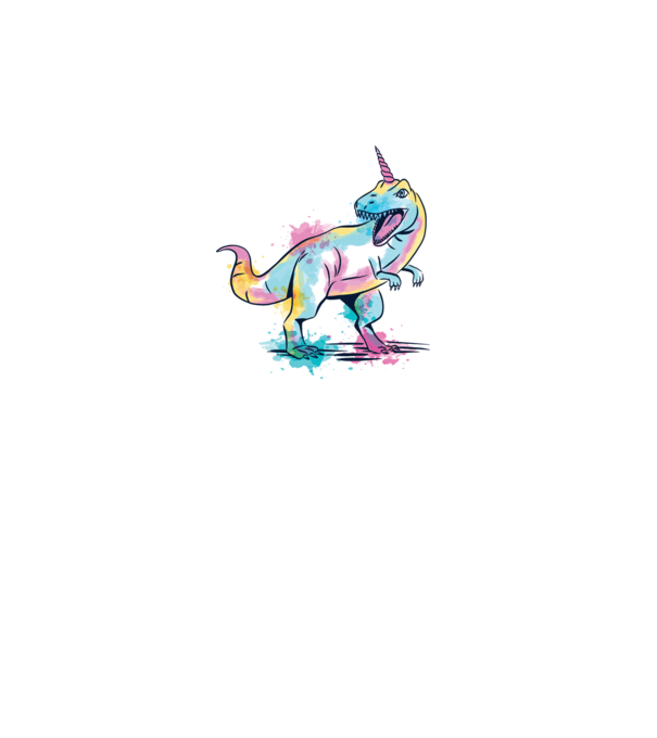 Unicornsaurus - Unikornis Dinoszaurusz minta fehér pólón
