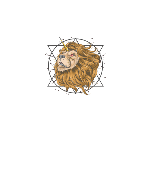 lion unicorn minta szürke pólón