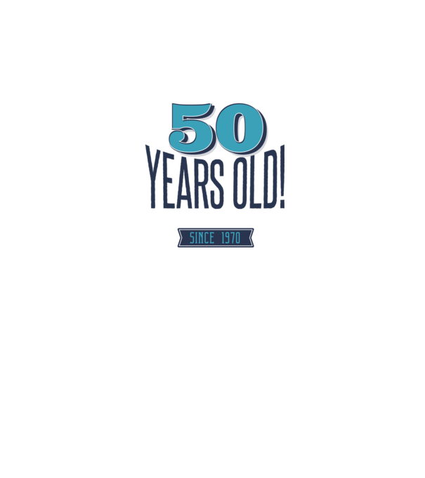 50 years old awesome since 1970 minta szürke pólón