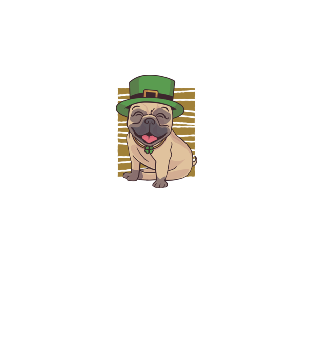 St. Patrick Mopsz minta sötétkék pólón