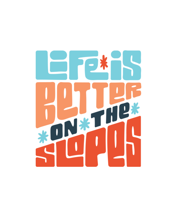 Life is better on the slopes - Snowboard minta fehér pólón