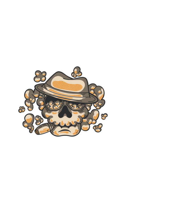 Gang Skull minta fekete pólón