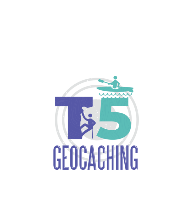 T5 Geocaching minta fekete pólón
