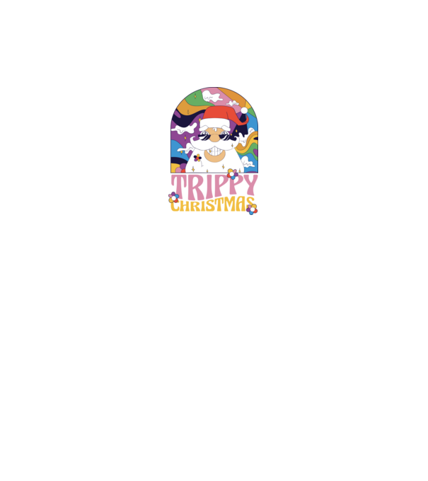 Trippy Mikulás minta királykék pólón