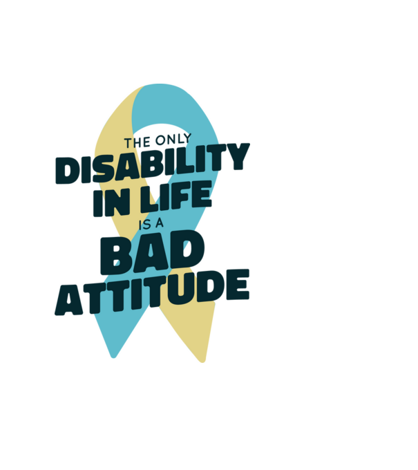 Disability minta világoskék pólón