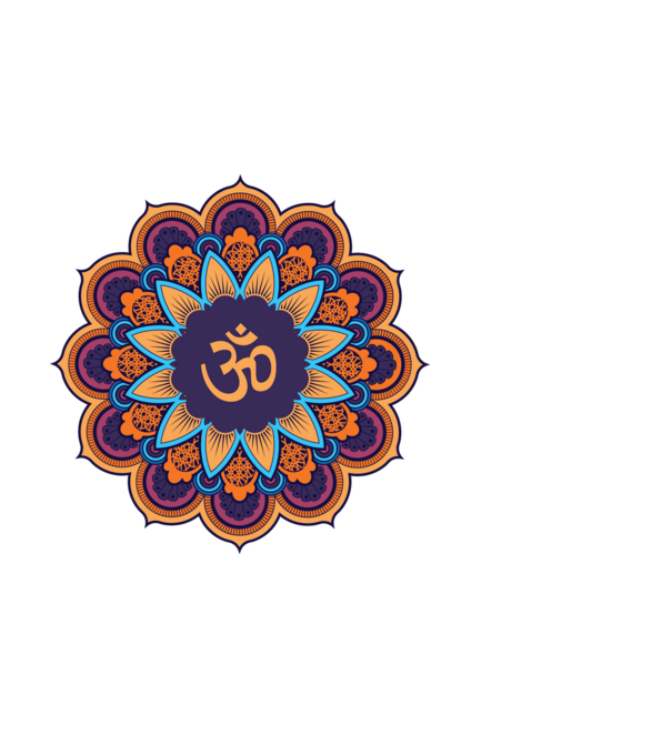Mandala minta fehér pólón