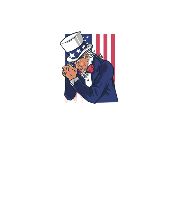 Uncle Sam imádkozik minta szürke pólón