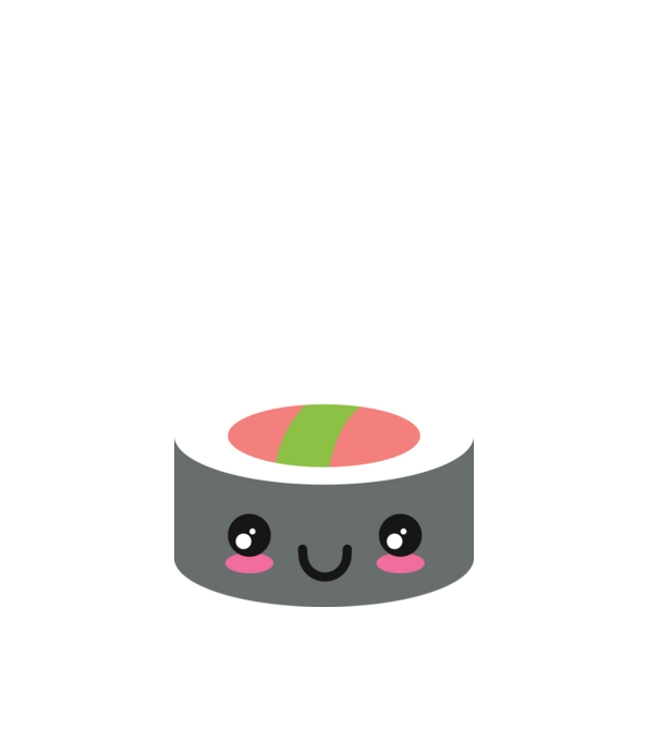 Sushi minta fehér pólón