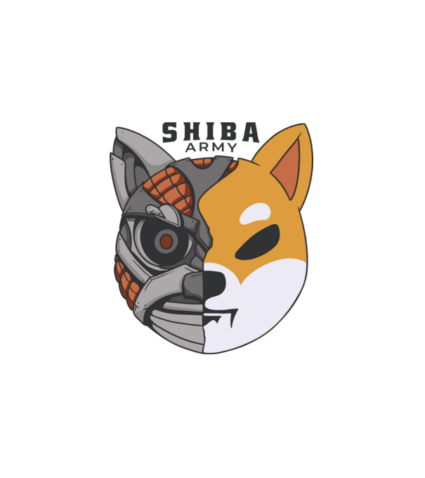 Shiba Army minta fehér pólón