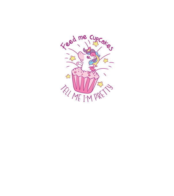Unikornis Muffin minta fehér pólón