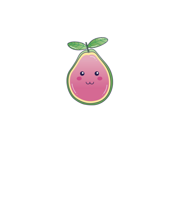 Mosolygós Guava minta fehér pólón
