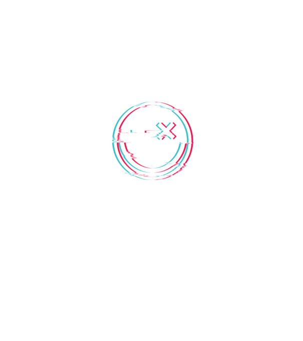 Smile glitch neon tiktok style minta fekete pólón