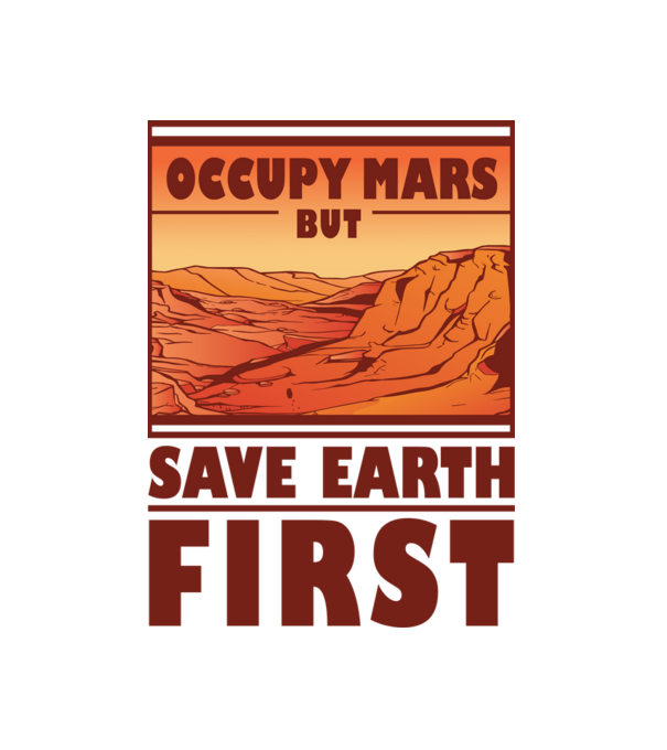 Save Earth minta fehér pólón