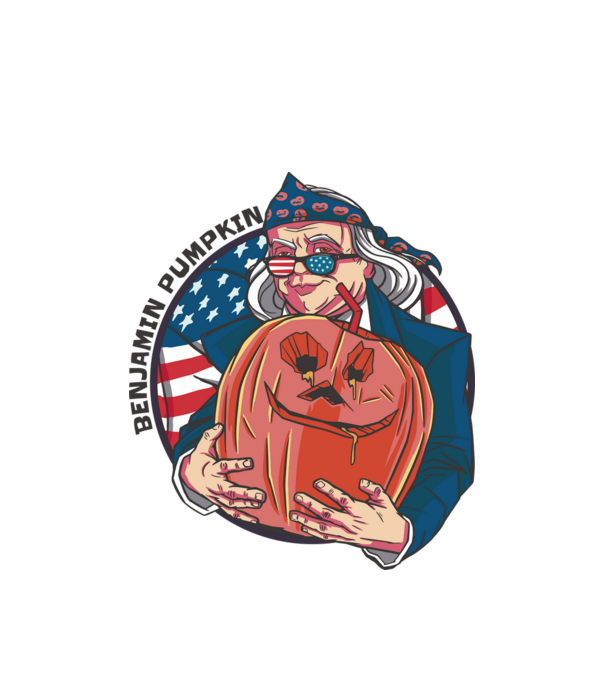 Benjamin Franklin minta fehér pólón