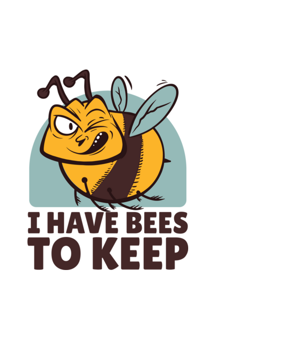 keep bees minta fehér pólón