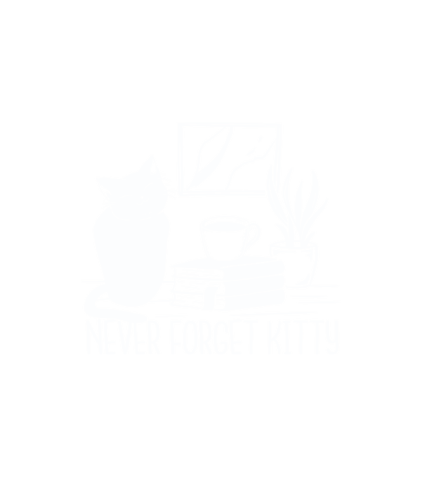 Never Forget Kitty minta fehér pólón