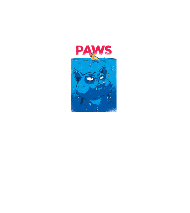 Paws Macska támadásban minta türkiz pólón